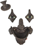 Gavigain Tree Face Welcome Decor - Old Man with Glowing Eyes in Dark Outdoor Tree Hugger Sculpture - Whimsical Garden Tree Decorations Yard Art, Halloween Decor, Defult by Gavigain