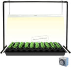 2 feet LED Grow Light Stand for Seedling,Iron Pipe Frame,with Natural White Light Full Spectrum LED Plant Growing Lamp, Light Height Ajustable,with Timer Outlet by iGrowtek