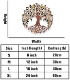 Tree Of Life Metal Wall Art Rustic Iron Decor Round Plaque For Living Room Bedroom Garden Patio Indoor Outdoor Hanging Ornament (24 INCH) - Image 6