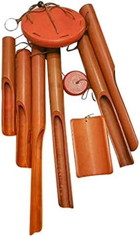 Bamboo Wind Chimes, Outdoor Garden & Indoor Wind Chime with Natural Relaxing Soothing Sound for Home Decoration Gifts (Color : A) - Image 3