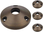 MarsLG BRS1 Solid Brass Surface-Mount Base for Low Voltage Landscape Light with 1/2" NPT Thread in Antique Brass Finish (4-Pack), 36SMBBSx4 by LEDwholesalers