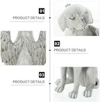 Resin Memorial Dog Angel Statue, Outdoor Garden Grave Tribute Stone - Image 3