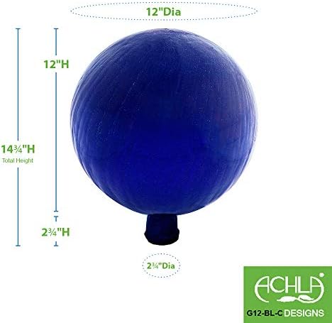 Achla Designs 12-Inch Crackle Gazing Globe Ball, Blue - Image 2