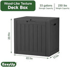 EasyUp 33 Gal Waterproof Outdoor Storage Box UV Resistant Deck Box - Image 2