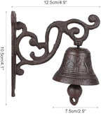 Decorative Bell, Cast Iron Dinner Bell with Clear Sound, Retro Hanging Bells for Farmhouse Garden Outside Decor - Image 4