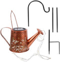 Solar Garden Kettle Light Watering Can, Iron Figurine Lamp for Courtyard by BESPORTBLE