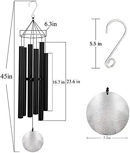ASTARIN Large Wind Chimes Outdoor Deep Tone,Black - Image 4