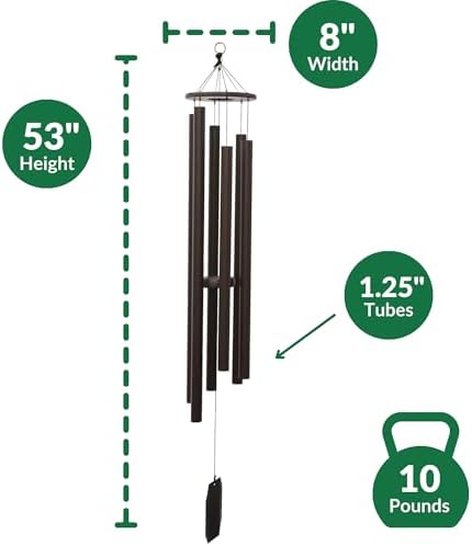 Lambright Chimes Harmonica 53" Tall Copper Personalized Wind Chimes for Outside, Sympathy Gifts for Loss of Loved One, Dog Memorial Gifts, Windchimes in Memory of Loved One, Loss or Funeral - Image 2