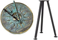Brass Sunrise & Sunset Sundial with Stand by Unknown