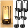 6 Pack Portable Metal Table Lamp LED Rechargeable Cordless Table Light Battery Operated Desk Touch Lamp 3 Color Stepless Dimming Light for Home Outdoor Camp Patio Bar Restaurant(Black) by Unknown