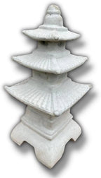 Garden Pagoda Figurine Stone Yard Decoration Japanese Pagoda Sculpture Front Door Ornament Concrete Statue Pagoda Decor by Unknown