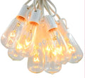 Vintage Edison Outdoor String Lights (ST40 Clear - White Wire, 100 ft) by HometownEvolutionInc