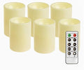 Flameless Realistic Led Candle With Remote Control, Battery Operated Flickering Candle With Timer For Indoor & Outdoor Decoration,3x4inches,6 Pack by GiveU