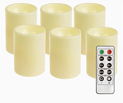 Flameless Realistic Led Candle With Remote Control, Battery Operated Flickering Candle With Timer For Indoor & Outdoor Decoration,3x4inches,6 Pack by GiveU
