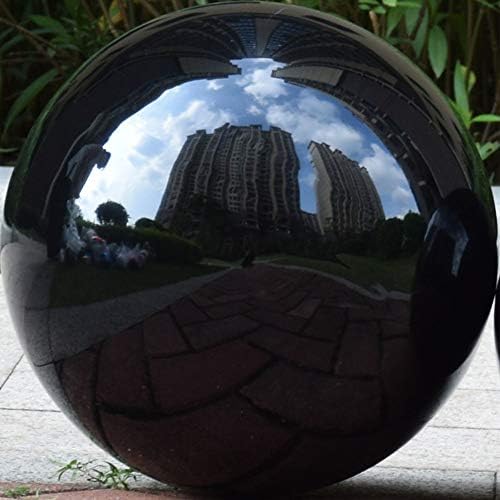 15 inch Diameter Black Gazing Ball,Black Stainless Steel Polished Reflective Smooth Garden Sphere Globe Mirror,Colorful and Shiny Addition to Any Garden or Home - Image 3