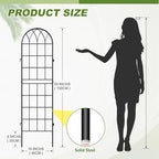 DoCred 4 Pack Garden Trellis for Climbing Plants, 59 Inch Metal Trellis - Image 2