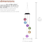Alpine Corporation RGG648SLR 29" Tall Solar Hanging Gem Sphere Mobile with LED Light, Statement Décor for Lawn & Garden - Image 3