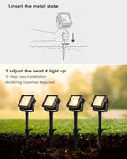 Outdoor LED Spotlight with Metal Spike 16.8W Adjustable Die-Cast Aluminum Landscape Lighting, Wet Location ETL UL CSA Qualified Safe for Garden, Yard & Tree Illumination - Image 7