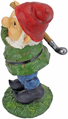 Design Toscano Bigey Burt Funny Golfing Garden Gnome Statue, 12 inch, Polyresin, Full Color - Image 5