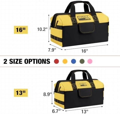 HISEA 3 Pack Heavy Duty Tool Bag, 16-Inch Waterproof Tools Organizer Tote - Image 2