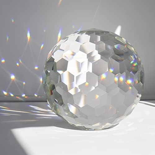 Clear Glass Crystal Ball Prism Suncatcher Rainbow Maker, Crystals Prisms for Window, Feng Shui, Home Office Garden Decoration (150mm/5.9inch) by Besimple