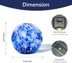 Lily's Home Gazing Ball - 7.68" Glass Globe with Solar Powered Lights - Outdoor Solar Lights for Yard & Patio - Garden Decor - Automatic On/Off Photosensitive Switch - Blue - Image 3