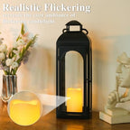 Bdor Decorative Outdoor Lantern Candle,Black Lantern Remote,20 Inch,1 Pack - Image 5