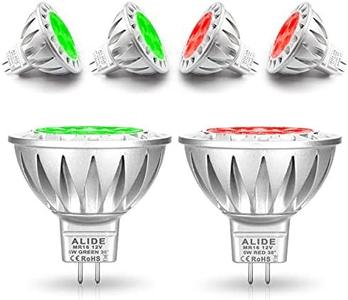 ALIDE Red Green MR16 Led Bulbs 12v Low Voltage for Landscape Christmas by ALIDE