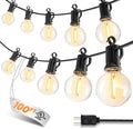 109FT 100 LED Outdoor String Lights, G40 Shatterproof String Lights, IP65 Waterproof Connectable Outside Patio Light for Backyard Porch Balcony Garden Decor Christmas Camping Gazebo by SmartDawn