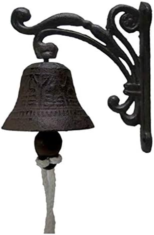 2X Cast Iron Door Dinner Bells Hanging Garden Bell Lawn, 3, As Described - Image 6