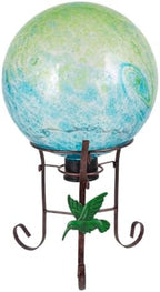 10" Diameter Garden Gazing Balls with Metal Stand (Green Blue) by YELENEW