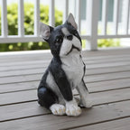 Tuxedo Bulldog Statues Outdoor Decorative, Dog Memorial Statue for Yard Lawn Patio Porch, Garden Pet Grave Marker Figures, - Image 2