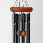 Festival 18-inch Redwood Wind Chime in Black by Wind River for Patio, Backyard, Garden, and Outdoor décor. Made in the USA - Image 3
