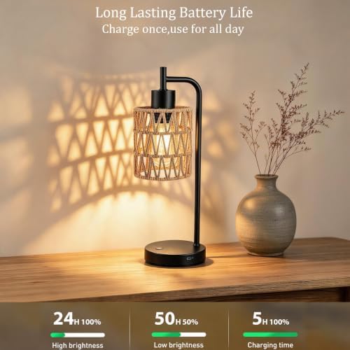 Rechargeable Outdoor Patio Table Lamps, Cordless, Set of 2 - Image 3