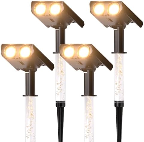 Solar Lights Outdoor with Ambient Light Column&Adjustable Aperture 4 Pack | by Unknown