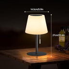 Gewiny Solar Table Lamp for Outside Patio Solar Lamp Outdoor Lamp Waterproof with Light Sensor,Dimmable Warm White+RGB LED Rechargeable Lamps Cordless Battery Operated Table Lamp （Black） - Image 6