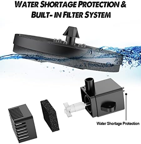 Yzert Solar Fountain Glass Panel with 2200 mah Battery, 3.5W Floating Solar Water Fountain with 4 Fixed Rods, Solar Pump for Bird Bath, Garden, Pond, Pool, Outdoor (Black Panel Colorful Lights) - Image 3