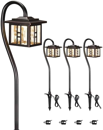 LITFIT Low Voltage Landscape Lighting, 4-Pack LED Pathway Lights Outdoor by LITFIT