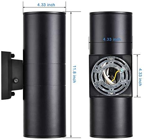 rosykite Dusk to Dawn Outdoor Lighting, Cylinder Up Down Wall Sconce - Image 3