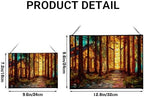 Sun Shining Through Window in Forest Chapel Rectangular Stained Glass Suncatcher – Hanging Window Panel with Animal & Nature Scene – Vibrant Glass Art Gift for Wildlife, Fantasy, Nature Lovers rQwQYE - Image 4