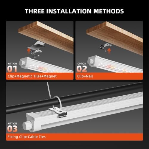 Spider Farmer 3FT T5 LED Grow Lights for Indoor Plants, 5000K 3000K 660nm Full Spectrum 200W (8x25W), IP65 Waterproof Linkable LED Plant Light Strips, 8-Pack for Seed Starting Hydroponics - Image 4