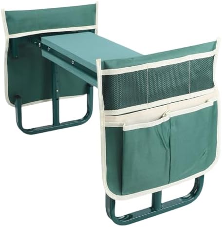 Zunate Garden Kneeler and Seat with 2 Tool Pouches, Height Adjustable & Foldable, 400 Lbs Capacity, Wide 10.6 Inch Design, Kneeling Bench for Gardening, Camping, Picnics (Green) - Image 5