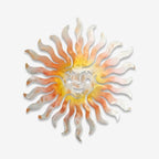 Sun Metal Wall Art Celestial Face Plaque Rustic Iron Decor for Garden Patio Porch Indoor Home Living Room Stylish Hanging Ornament (16 INCH) - Image 2