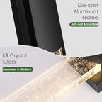 BesLowe 24‘’ Large Outdoor Wall Lights with Crystal Bubble Glass, 10W 3000K - Image 4