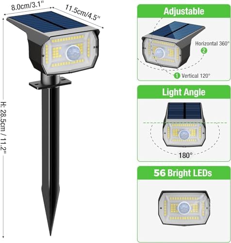 nipify Solar Lights Outdoor Waterproof, Motion Sensor Spot Landscape Light - Image 6