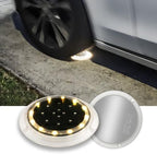 SHONELIGHTING Solar Dock Lights, Deck LED Disc, Warm White, 2 Pack by SHONELIGHTING