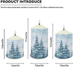Cozeyat Flameless Candles with Remote Set of 3, Christmas Tree Musical Note Snowscape Print Flickering Electric Candles for Christmas Decor, Unscented Realistic Bullet Floating Flame Candles - Image 6