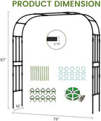 87in H Tall Garden Arch Trellis for Climbing Plants Outdoor - Image 4