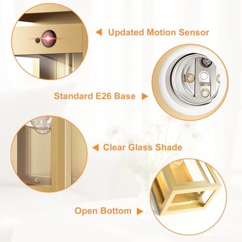 15" Motion Sensor Outdoor Wall Lights, Outdoor Sconces, 2 Pack - Image 7