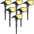 Biling Solar Spot Lights Outdoor Bright 700 Lumen 3000K Warm White 6 Pack by Biling
